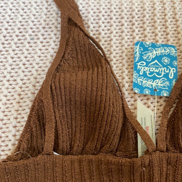 Free People Bronzed Copper Bralette - Picture 5 of 6